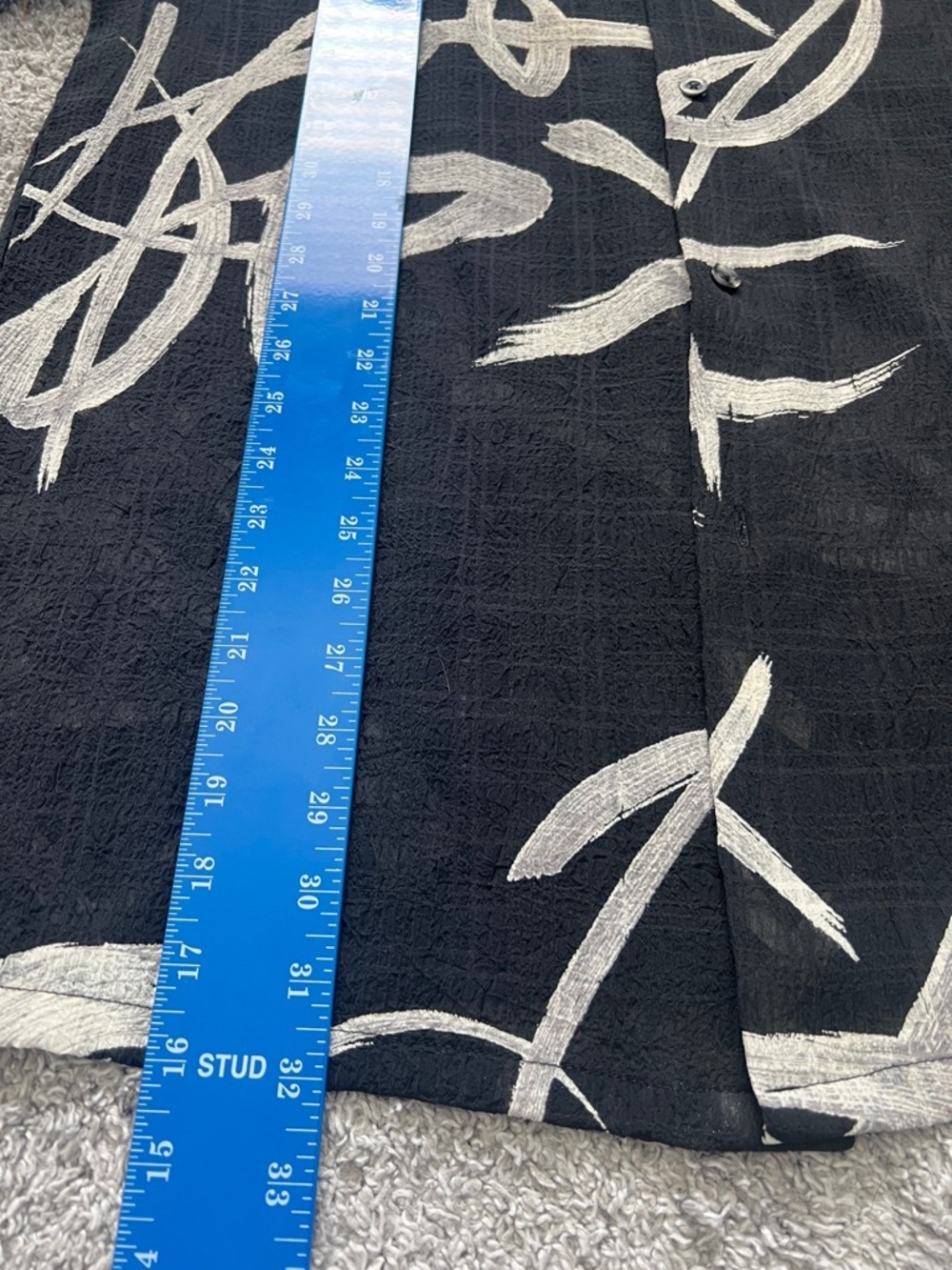 VTG Crème De Silk Men’s Black Abstract Silk Blend Short-Sleeve Button Shirt - L - Picture 5 of 7